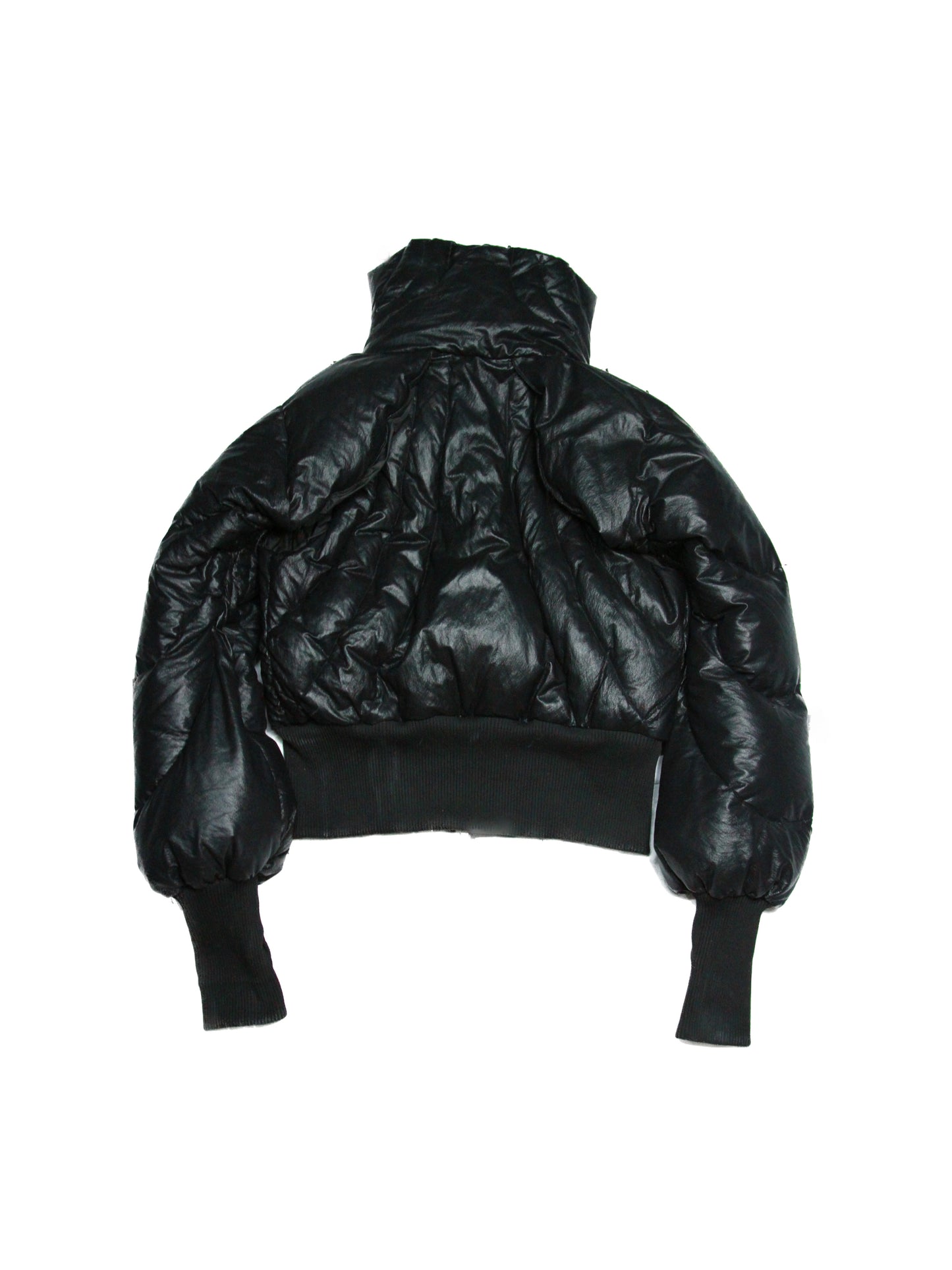- EMPILÉ -STACKED LEATHER PUFFER JACKET