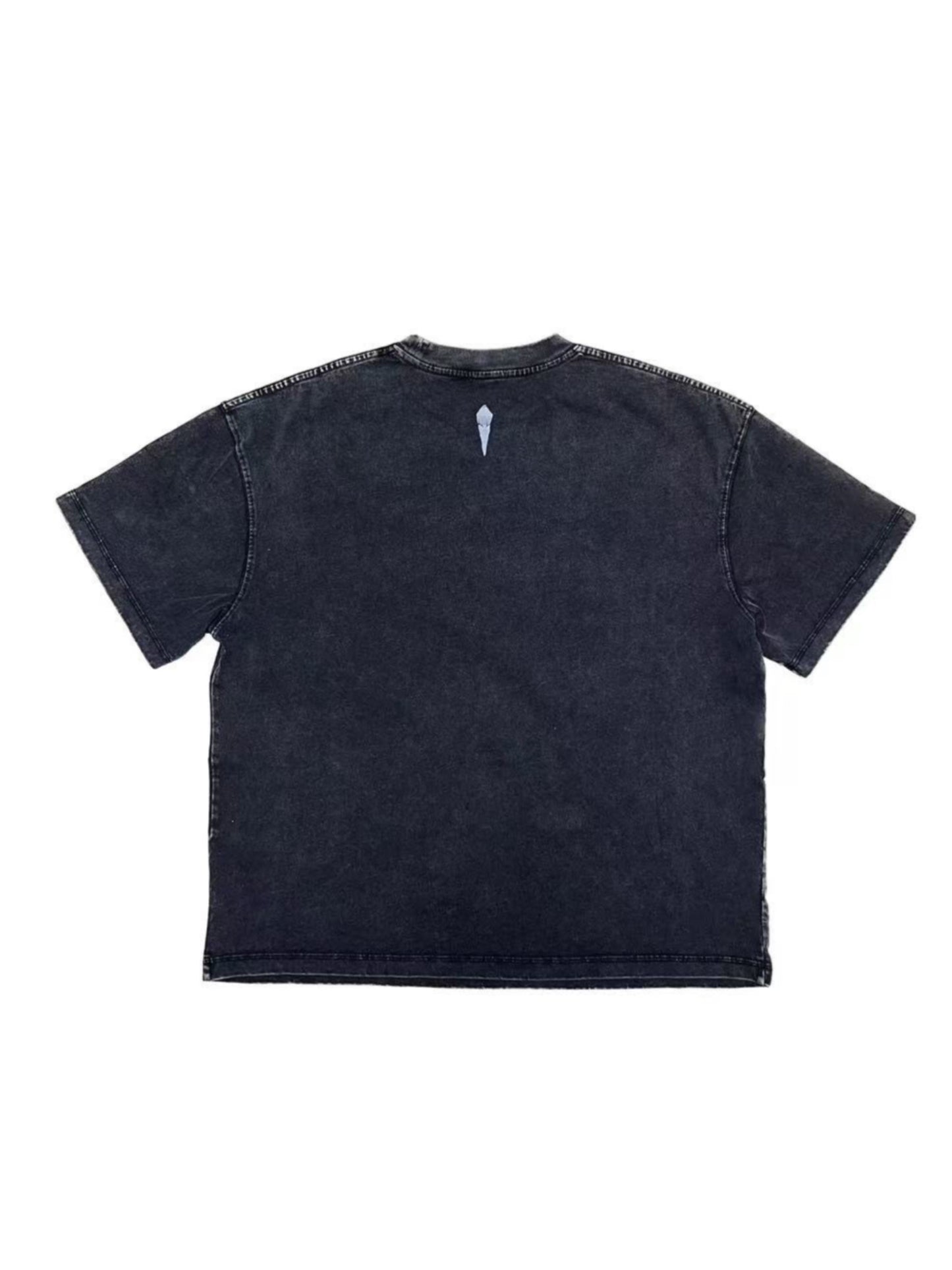 - STOP!!- WASHED BLACK TEE