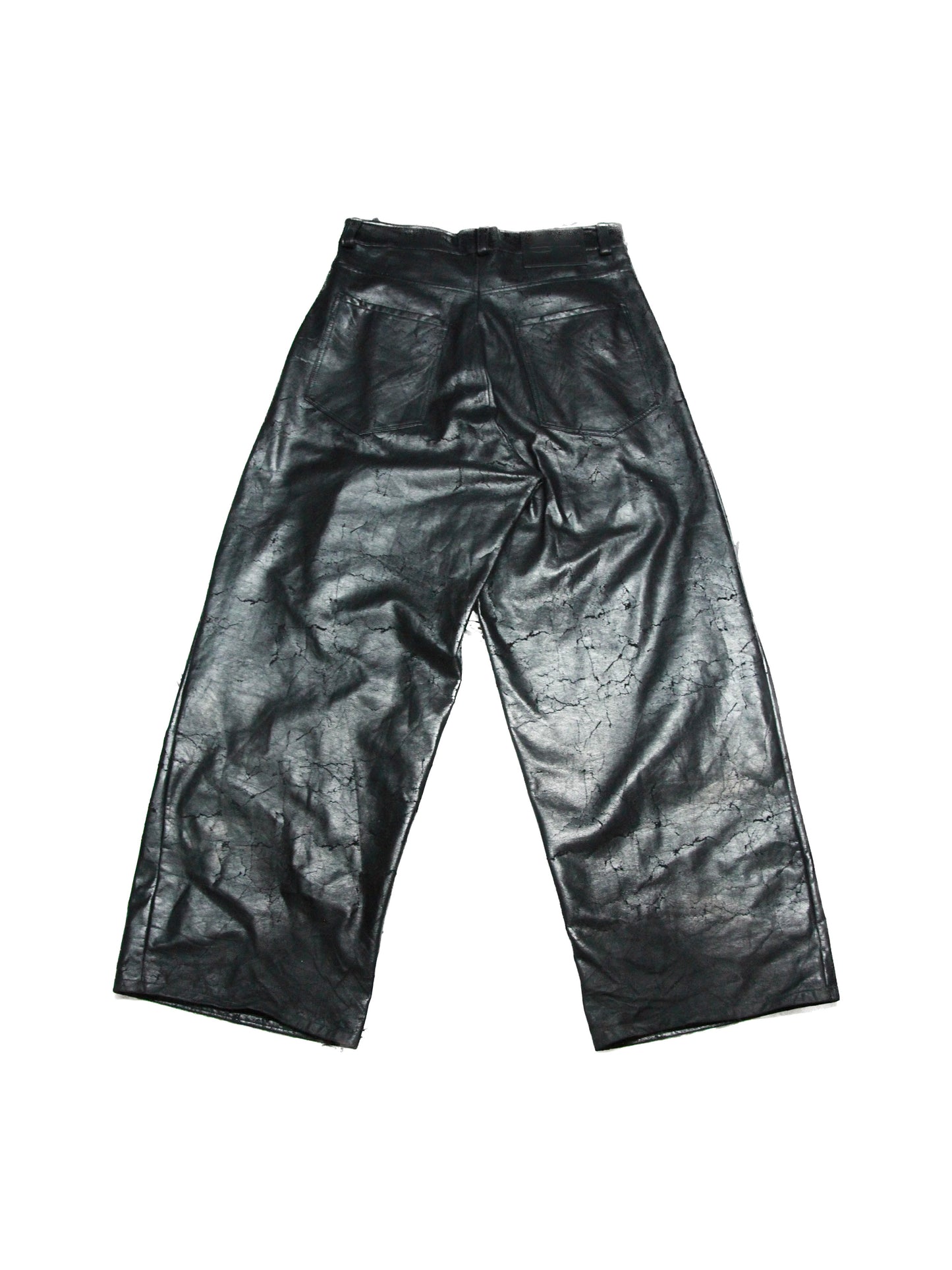 - ILLU - CRACKED LEATHER COATED PANTS -