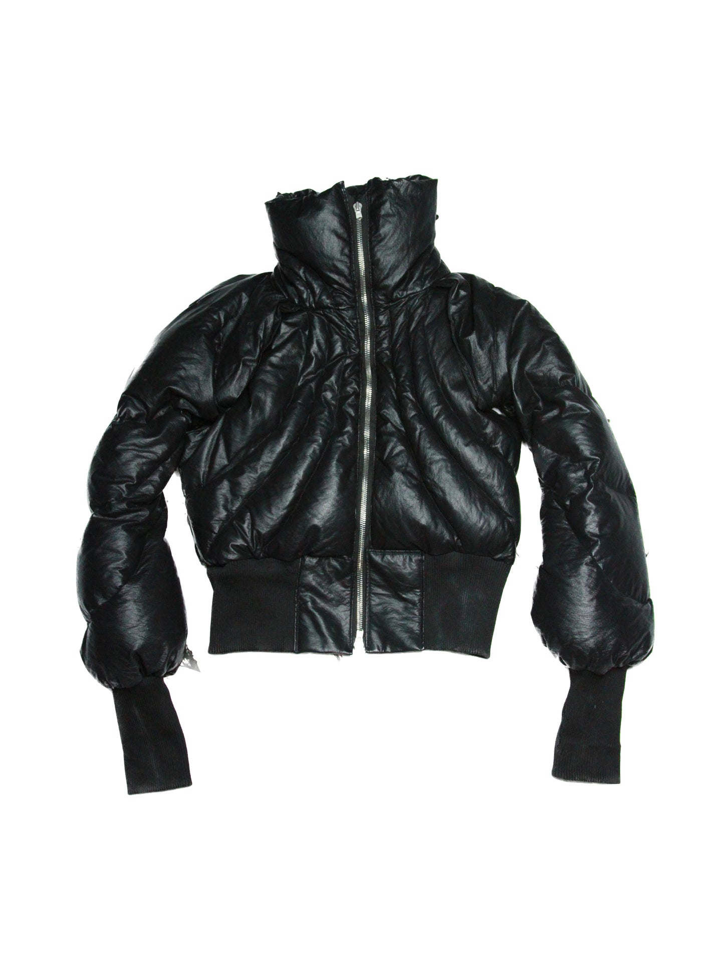 - EMPILÉ -STACKED LEATHER PUFFER JACKET