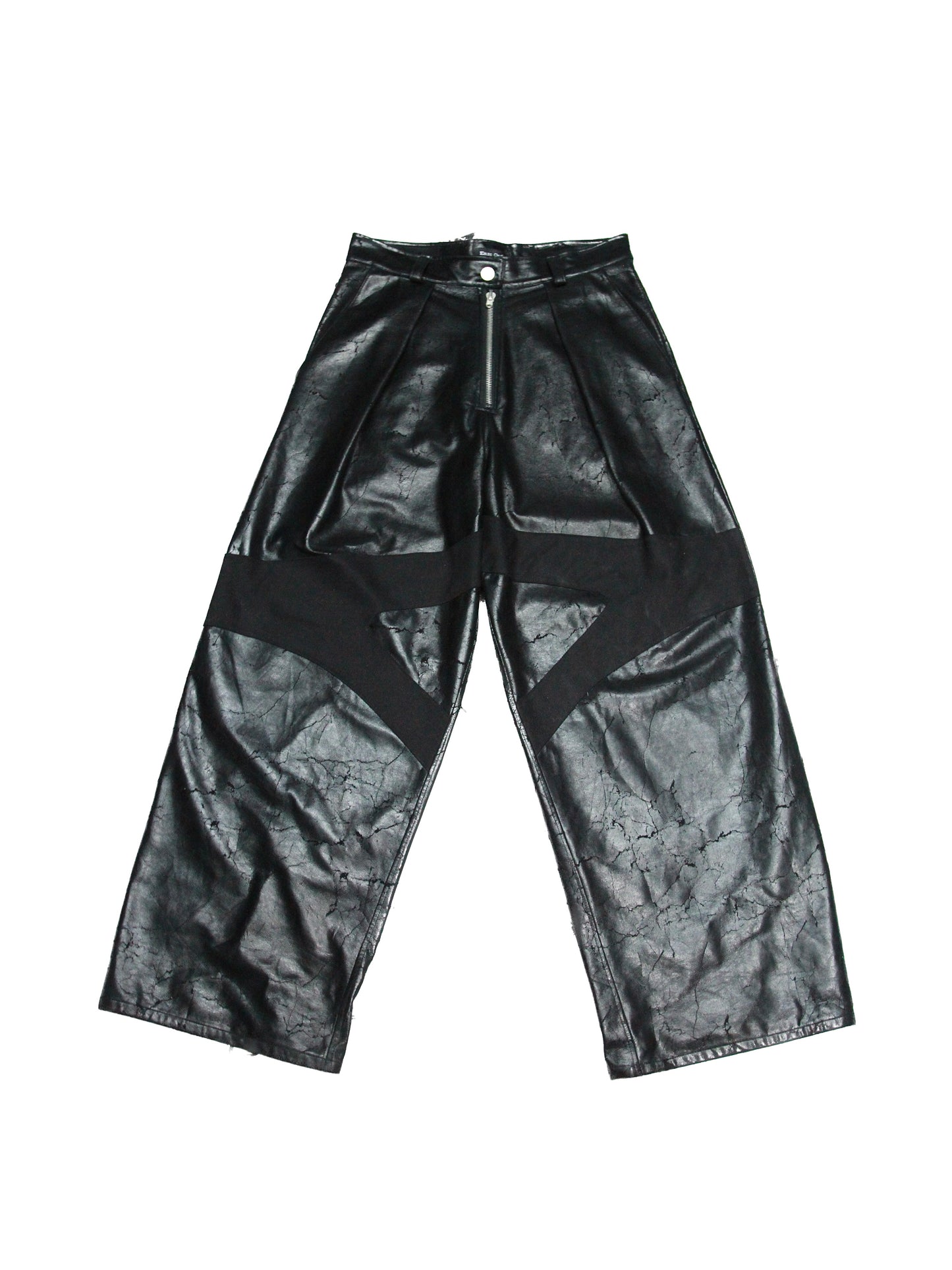 - ILLU - CRACKED LEATHER COATED PANTS -