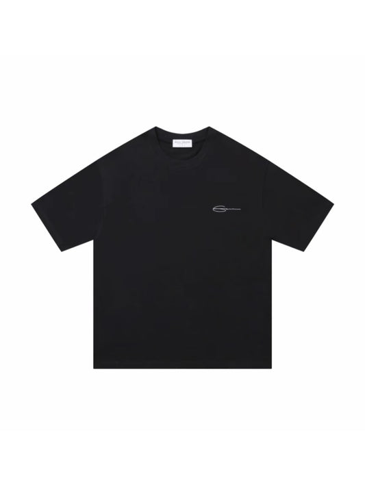 WHITE TAG - BASIC LOGO TEE BLACK