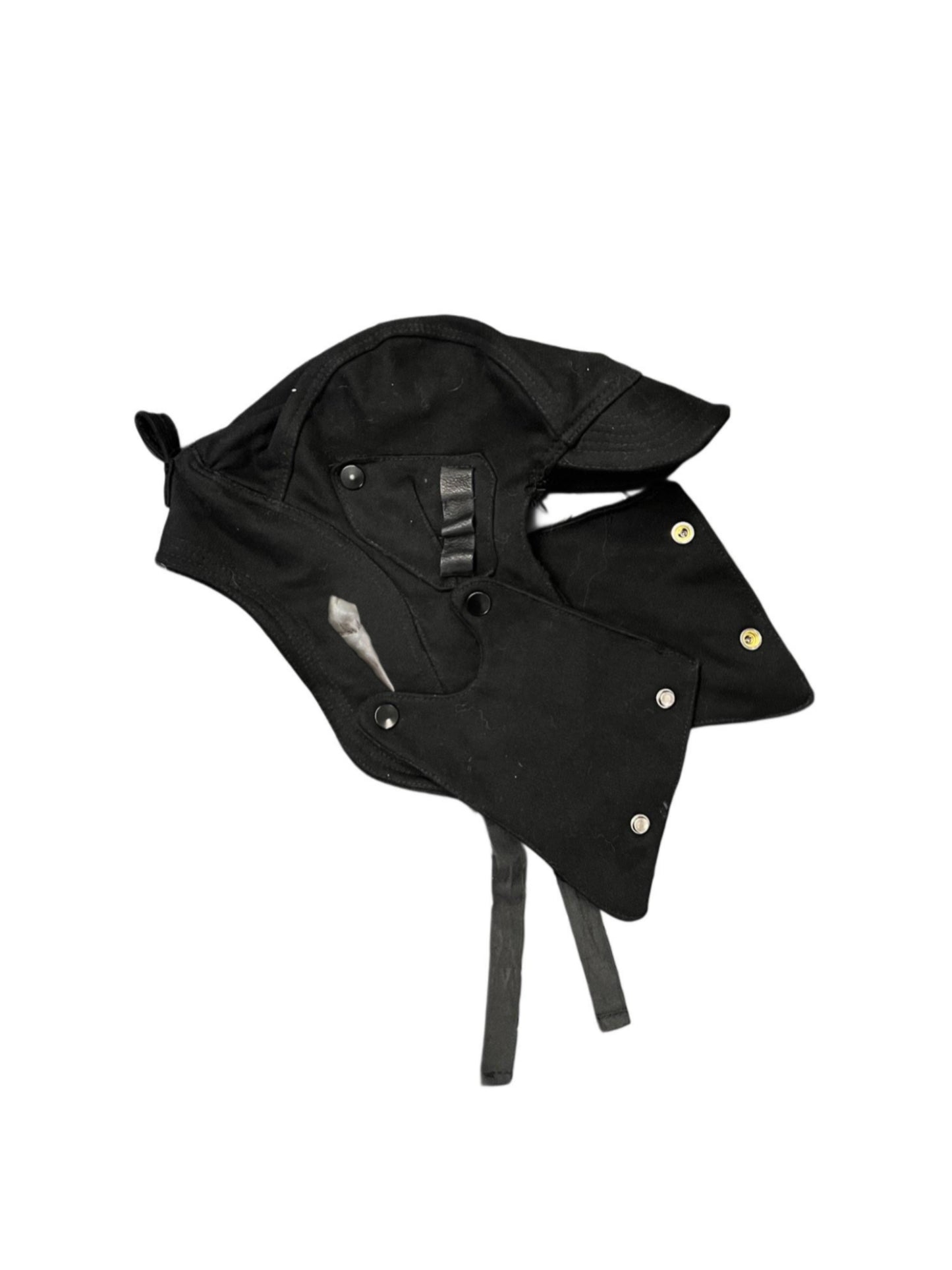 WAXED BLACK MULTI FUNCTION FLYING AVIATOR HAT
