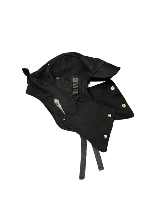 WAXED BLACK MULTI FUNCTION FLYING AVIATOR HAT